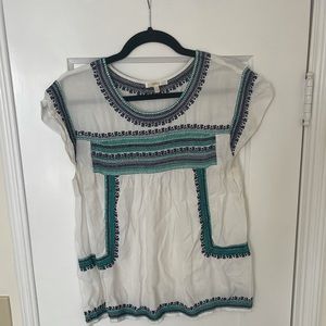 Anthropologie embroidered top